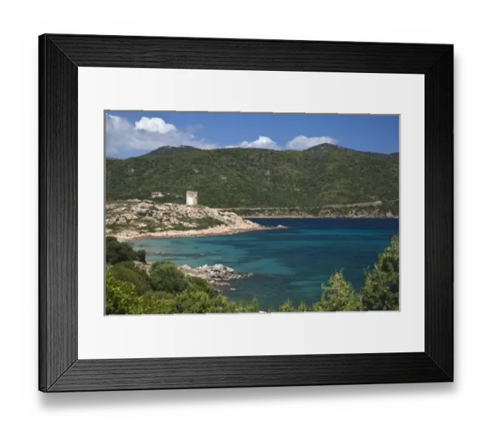 Framed Print : Italy, Sardinia, Teulada. Spanish tower