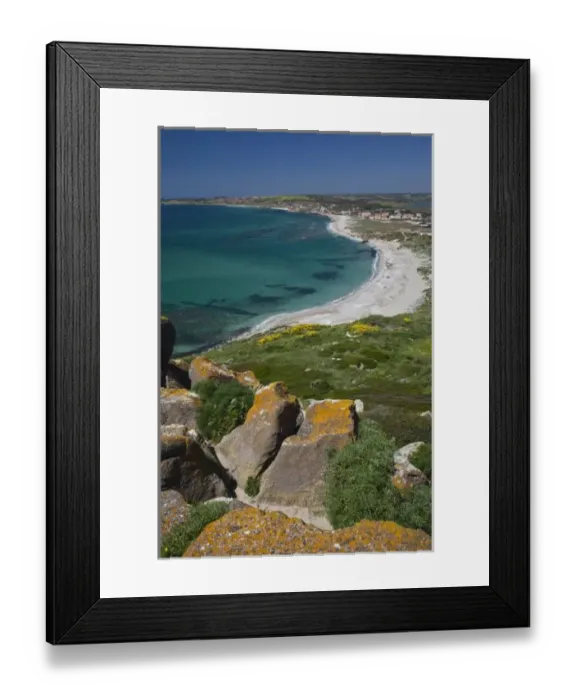 Framed Print : Italy, Sardinia, Tharros. View from the Spanish tower