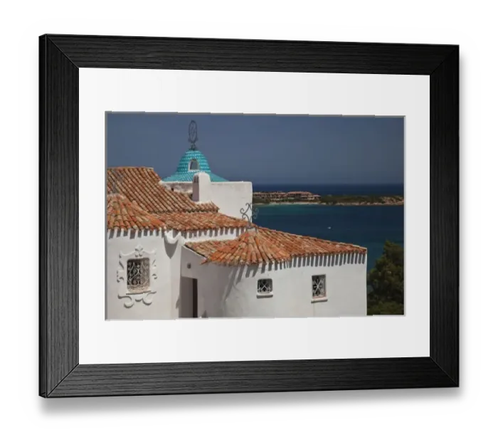 Framed Print : Italy, Sardinia, Porto Cervo. Chiesa di Stella Maris by Michele Busiri Vici