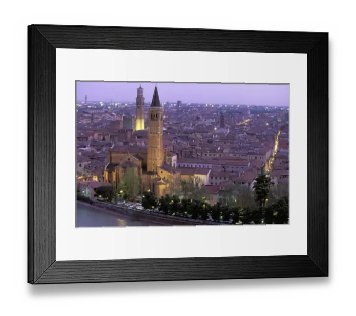 Framed Print : Europe, Italy, Veneto, Verona. View from Castel S. Pietro S. Anastasia & Torre dei Lamberti Framed Print : Europe, Italy, Veneto, Verona. View from Castel S. Pietro S. Anastasia & Torre dei Lamberti