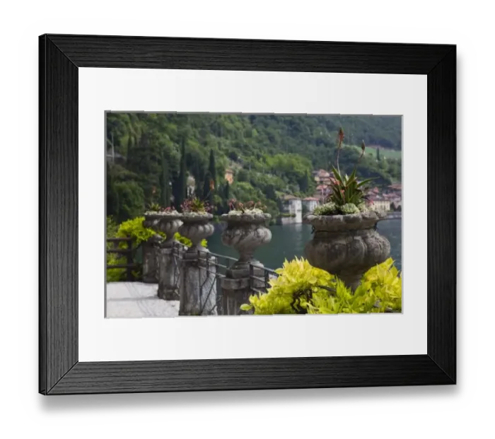 Framed Print : Villa Monastero, gardens and lakefront, Varenna, Lecco Province, Italy