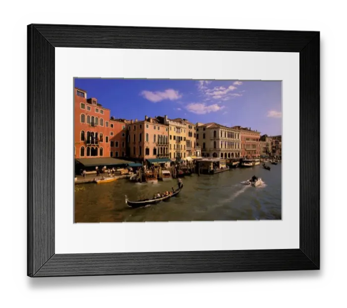 Framed Print : Europe, Italy, Veneto, Venice. Boat traffic by Rialto bridge (Ponte Rialto) Framed Print : Europe, Italy, Veneto, Venice. Boat traffic by Rialto bridge (Ponte Rialto)