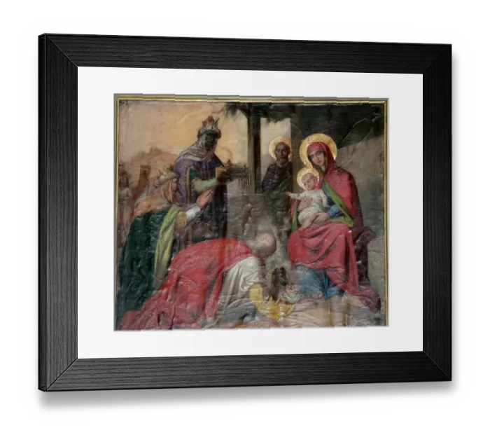 Framed Print : Serbian Orthodox icongraphy at Valjevo Church. - May not be used in defamation towards
