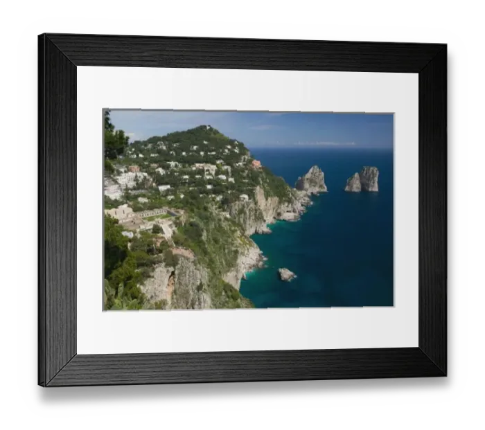 Framed Print : ITALY, Campania, (Bay of Naples), CAPRI: Faraglioni Rocks Framed Print : ITALY, Campania, (Bay of Naples), CAPRI: Faraglioni Rocks