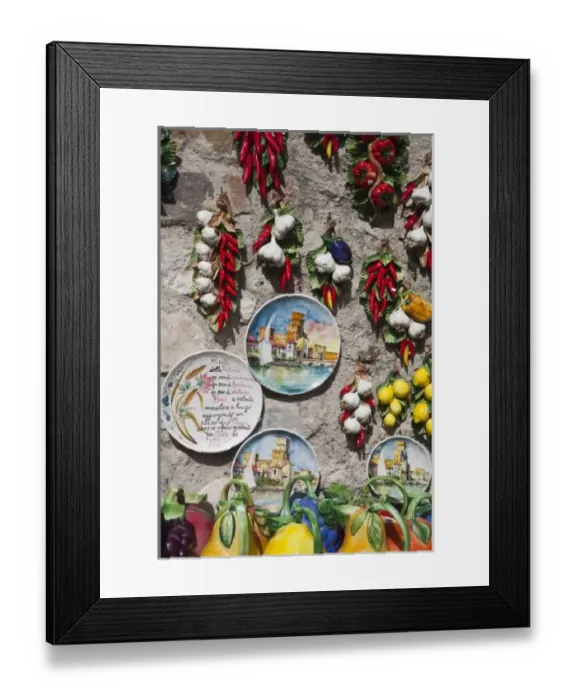 Framed Print : Italy, Brescia Province, Sirmione. Souvenirs