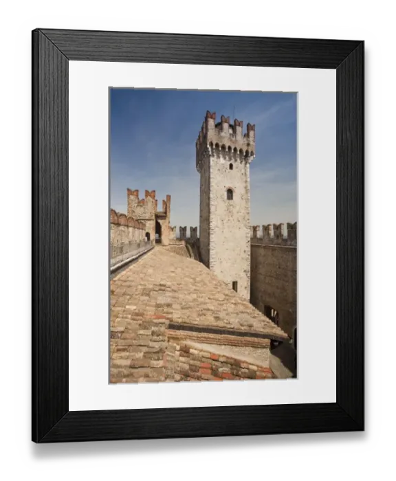 Framed Print : Italy, Brescia Province, Sirmione. Castello Scaligero, b. 1250 Framed Print : Italy, Brescia Province, Sirmione. Castello Scaligero, b. 1250