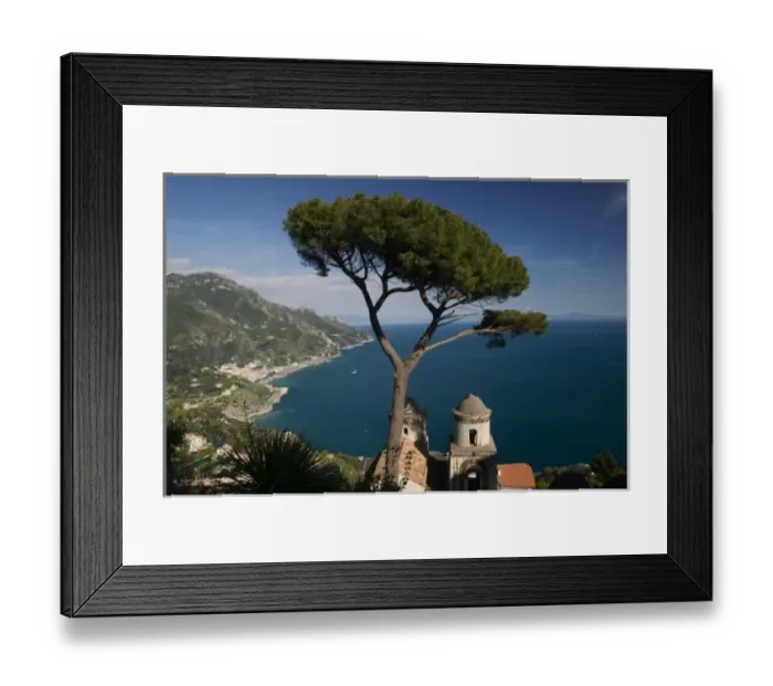 Framed Print : Europe, Italy, Campania, (Amalfi Coast), Ravello: View of the Amalfi Coastline