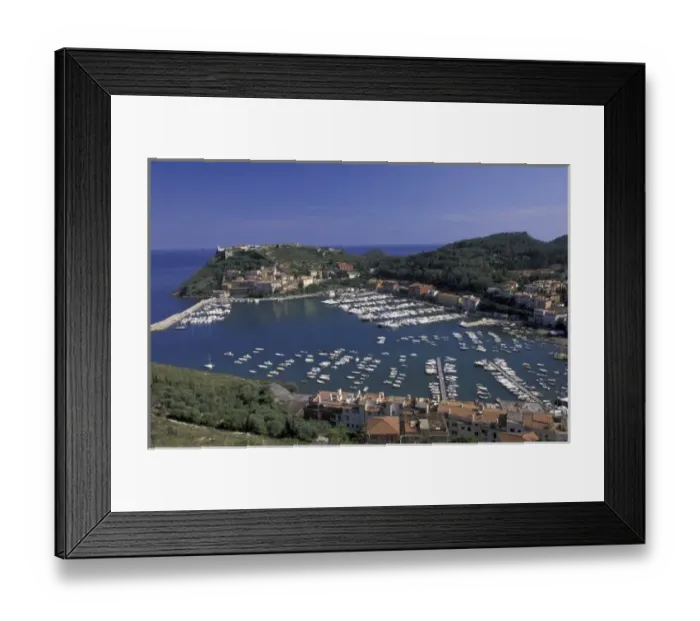 Framed Print : Europe, Italy, Tuscany, Porto Ercole, View of town, Promontorio Dell Argentario Framed Print : Europe, Italy, Tuscany, Porto Ercole, View of town, Promontorio Dell Argentario