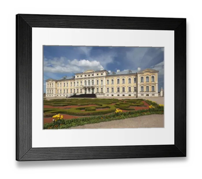 Framed Print : Latvia, Southern Latvia, Zemgale Region, Pilsrundale, Rundale Palace, b. 1740, Bartolomeo Rastrelli Framed Print : Latvia, Southern Latvia, Zemgale Region, Pilsrundale, Rundale Palace, b. 1740, Bartolomeo Rastrelli