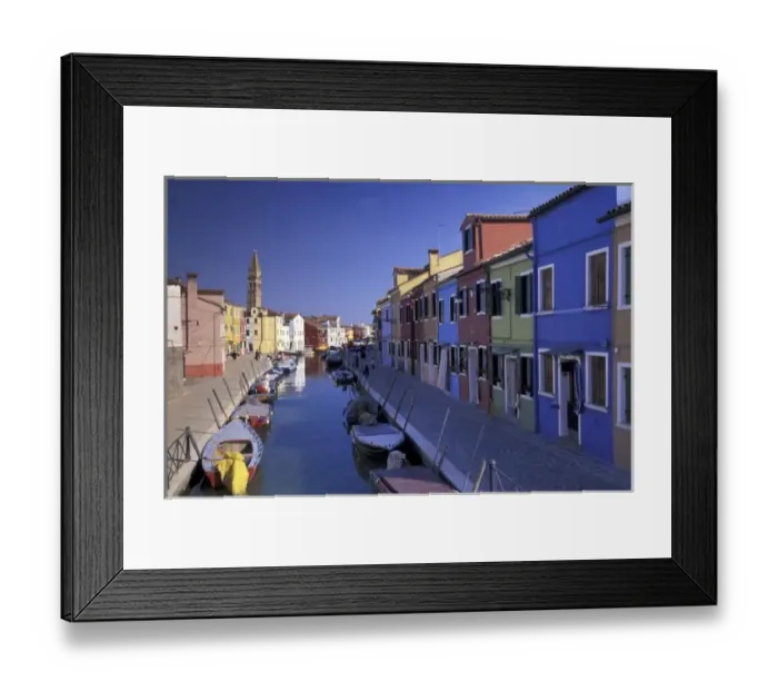 Framed Print : Europe, Italy, Venice, Murano Island, Colorful houses Framed Print : Europe, Italy, Venice, Murano Island, Colorful houses
