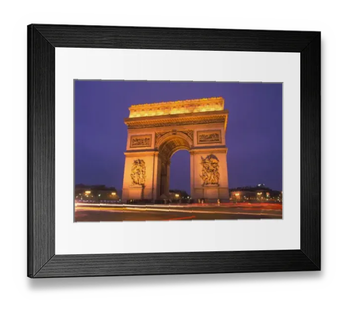 Framed Print : France, Paris, Arc de Triomphe at dusk Framed Print : France, Paris, Arc de Triomphe at dusk