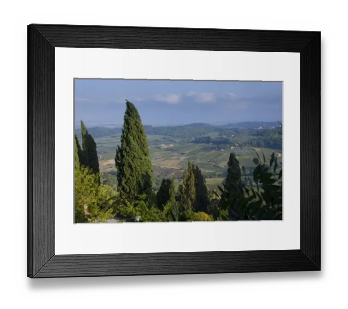 Framed Print : Italy, Tuscany, Montepulciano. View of the surrounding countryside Framed Print : Italy, Tuscany, Montepulciano. View of the surrounding countryside