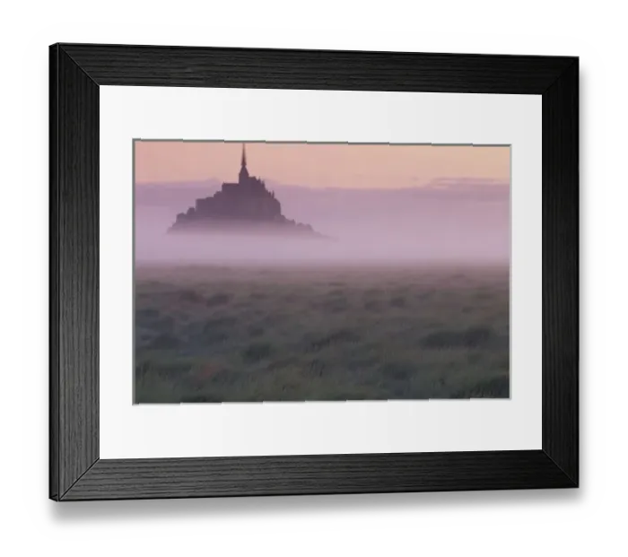 Framed Print : FRANCE, Normandy Mont St. Michel. Morning Mist Framed Print : FRANCE, Normandy Mont St. Michel. Morning Mist