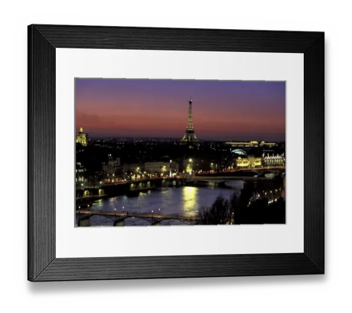 Framed Print : Europe, France, Paris, Sunset view of Eiffel Tower and River Seine Framed Print : Europe, France, Paris, Sunset view of Eiffel Tower and River Seine