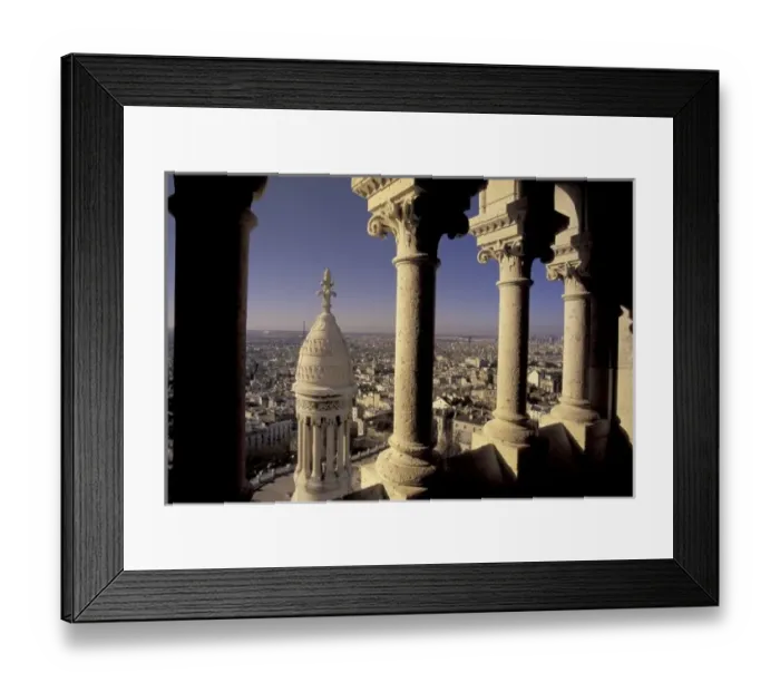 Framed Print : Europe, France, Paris, View of Paris through arches from Sacre Coeur Basilica Framed Print : Europe, France, Paris, View of Paris through arches from Sacre Coeur Basilica