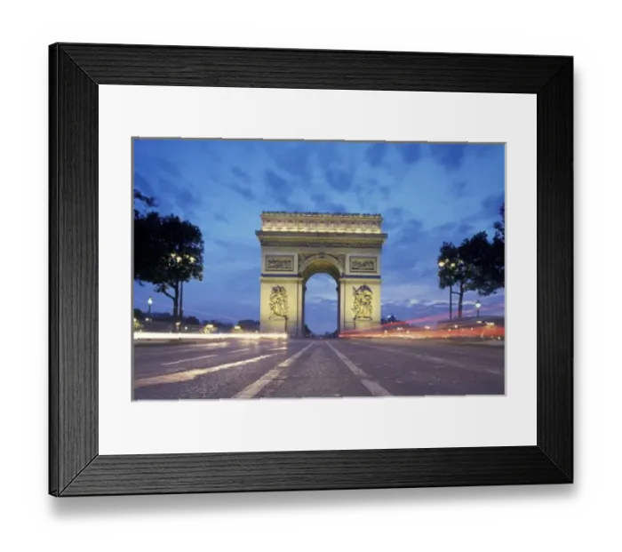 Framed Print : Europe, France, Paris. Arc de Triomphe as viewed from the Champs Elysees Framed Print : Europe, France, Paris. Arc de Triomphe as viewed from the Champs Elysees