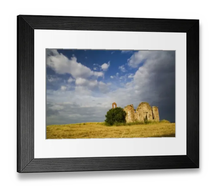 Framed Print : Italy, Tuscany, Ruin of Old Church in Tuscany Framed Print : Italy, Tuscany, Ruin of Old Church in Tuscany