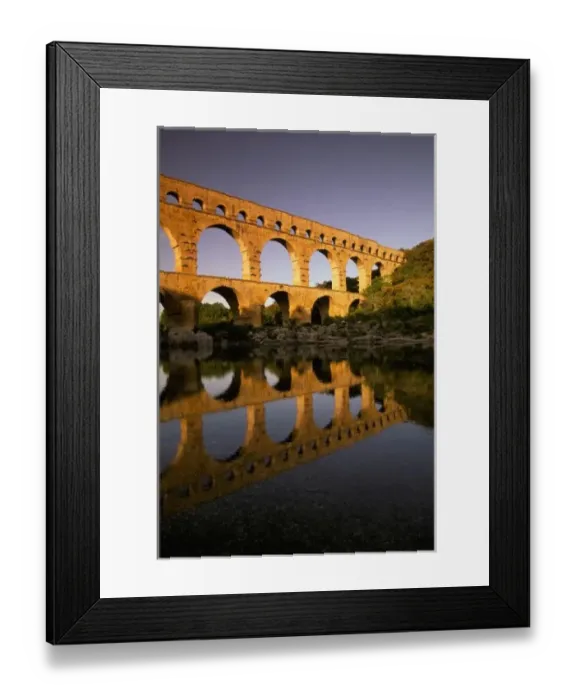 Framed Print : Europe, France, Provence, Gard. Pont du Gard, Roman aquaduct / bridge, built c. 198c Framed Print : Europe, France, Provence, Gard. Pont du Gard, Roman aquaduct / bridge, built c. 198c
