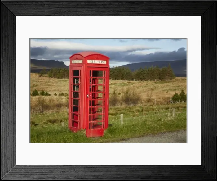 Framed Print : Public Phone Box, Ellishadder, near Staffin, Trotternish Peninsula, Isle of Skye Framed Print : Public Phone Box, Ellishadder, near Staffin, Trotternish Peninsula, Isle of Skye
