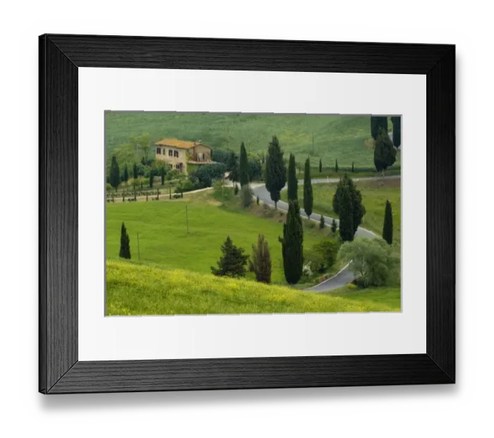 Framed Print : Road from Pienza to Montepulciano, Monticchiello, Val d Orcia, Siena province, Tuscany, Italy Framed Print : Road from Pienza to Montepulciano, Monticchiello, Val d Orcia, Siena province, Tuscany, Italy