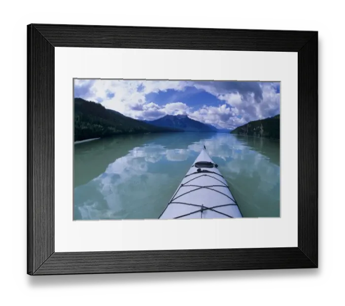 Framed Print : Kayaking at the end end of Azure Lake in Wells Gray Provincial Park, British Columbia, Canada Framed Print : Kayaking at the end end of Azure Lake in Wells Gray Provincial Park, British Columbia, Canada