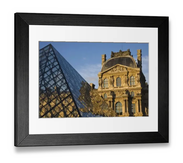 Framed Print : France, Paris, Louvre Museum and the Pyramid, sunset Framed Print : France, Paris, Louvre Museum and the Pyramid, sunset