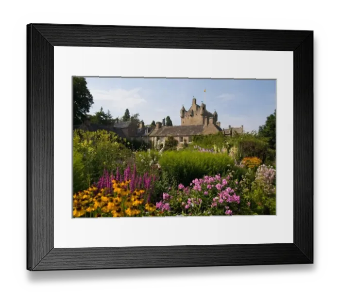 Framed Print : Beautiful gardens and famous castle in Scotland called the Cawdor Castle in Cawdor
