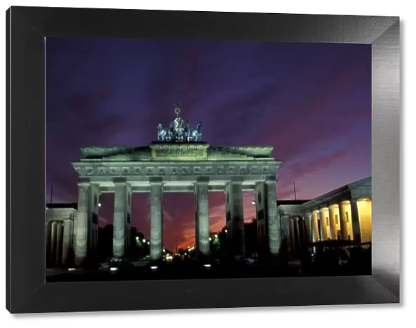 Germany, Berlin. Brandenburg Gate at night
