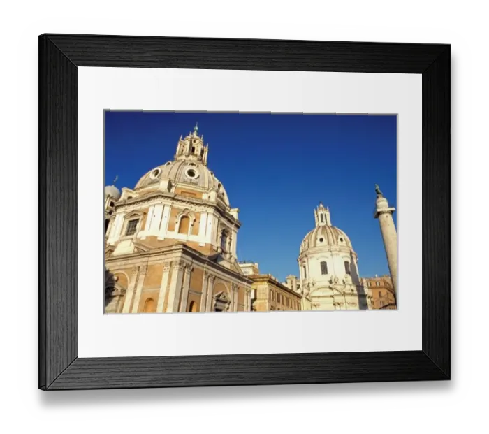 Framed Print : Europe, Italy, Rome. Santa Maria Di Lorento and SS. Nome di Maria Church