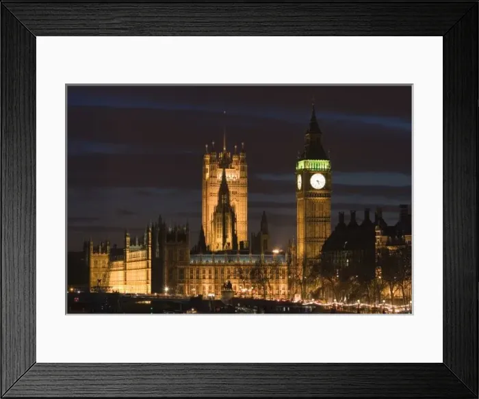 Framed Print : Europe, ENGLAND, London: Houses of Parliament  /  Evening