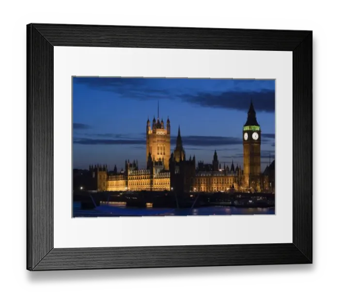 Framed Print : Europe, ENGLAND, London: Houses of Parliament / Evening Framed Print : Europe, ENGLAND, London: Houses of Parliament / Evening