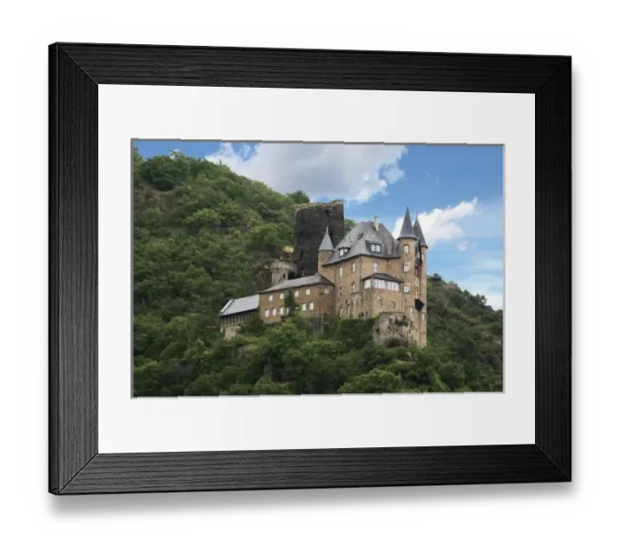 Framed Print : Germany, Sankt Goarshausen, Sankt Goarshausen Castle on the Rhine River, River cruise Framed Print : Germany, Sankt Goarshausen, Sankt Goarshausen Castle on the Rhine River, River cruise