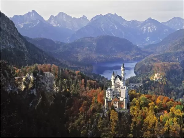 Germany, Bavaria, Neuschwanstein Castle. King Ludwig IIs Neuschwanstein Castle