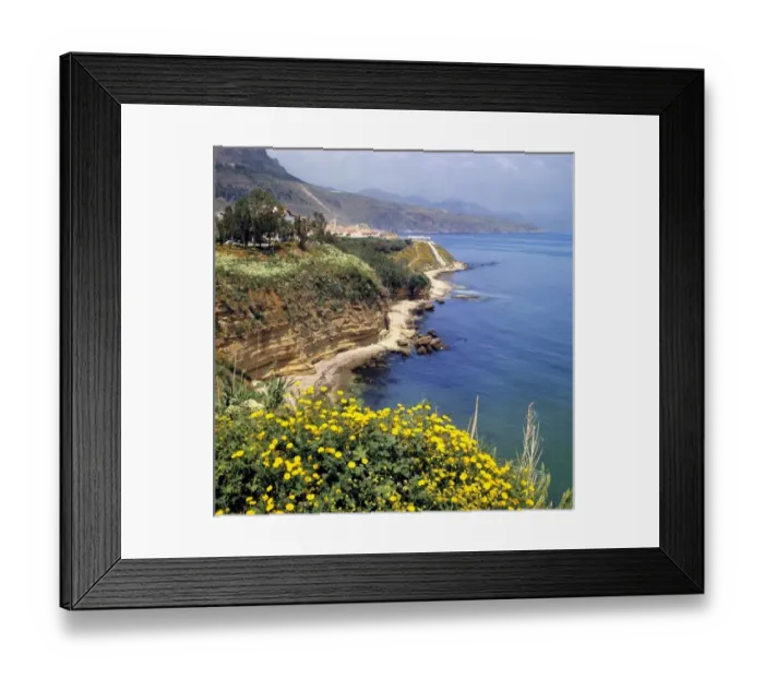 Framed Print : Italy, Sicily. The north coast of Sicily in Italy, offers few beaches Framed Print : Italy, Sicily. The north coast of Sicily in Italy, offers few beaches