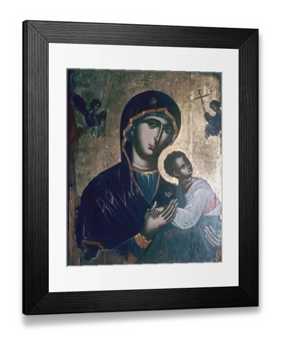 Framed Print : Virgin and Child, Greek 17th cent. Icon from the Benaki Museum, Athens. NOTE: This image avail Framed Print : Virgin and Child, Greek 17th cent. Icon from the Benaki Museum, Athens. NOTE: This image avail