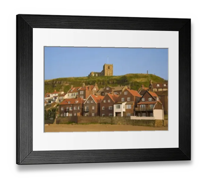 Framed Print : New housing and St Margarets church, Whitby, North Yorkshire, England Framed Print : New housing and St Margarets church, Whitby, North Yorkshire, England