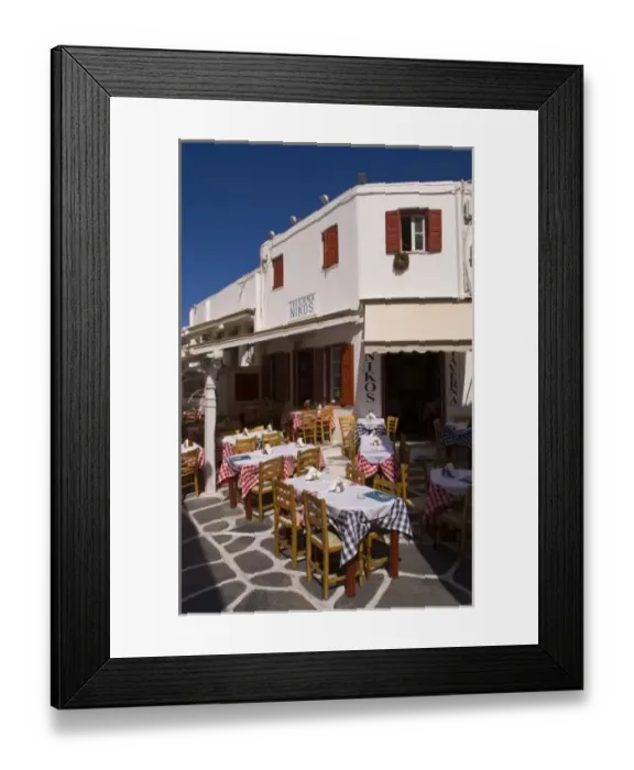 Framed Print : Taverna Nikos, Mykonos, Cyclades Islands, Greece Framed Print : Taverna Nikos, Mykonos, Cyclades Islands, Greece