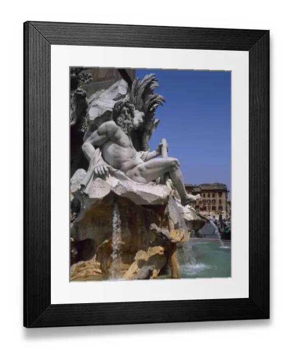 Framed Print : Fontana dei Quattro Fiumi, Piazza Navona, Rome, Lazio, Italy Framed Print : Fontana dei Quattro Fiumi, Piazza Navona, Rome, Lazio, Italy