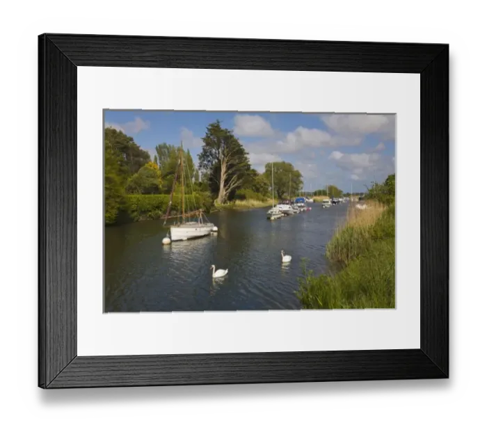Framed Print : Boats moored on Framed Print : Boats moored on