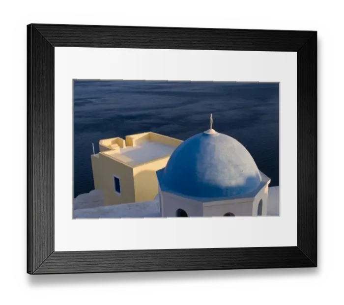 Framed Print : An Orthodox Church near the sea, Oia Santorini Framed Print : An Orthodox Church near the sea, Oia Santorini