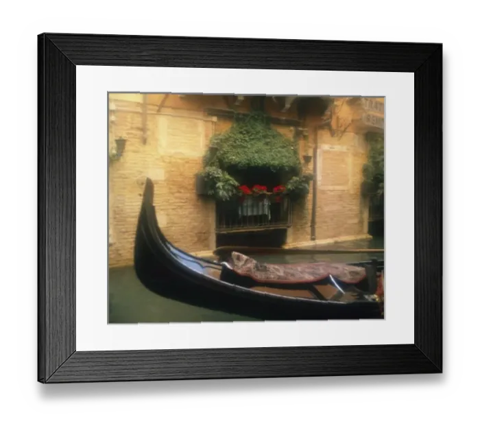 Framed Print : Gondola and Restaurant Framed Print : Gondola and Restaurant