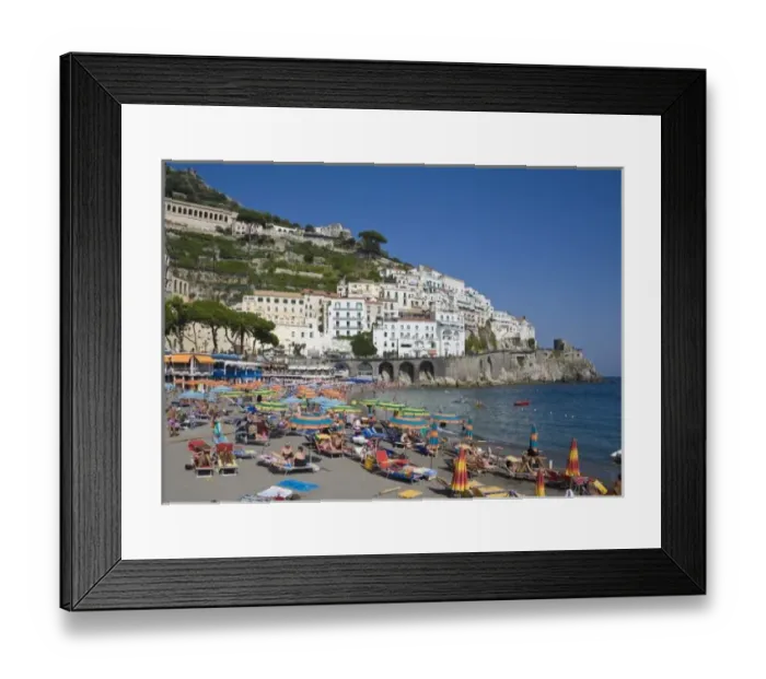 Framed Print : Beach at Amalfi, Campania, Italy Framed Print : Beach at Amalfi, Campania, Italy