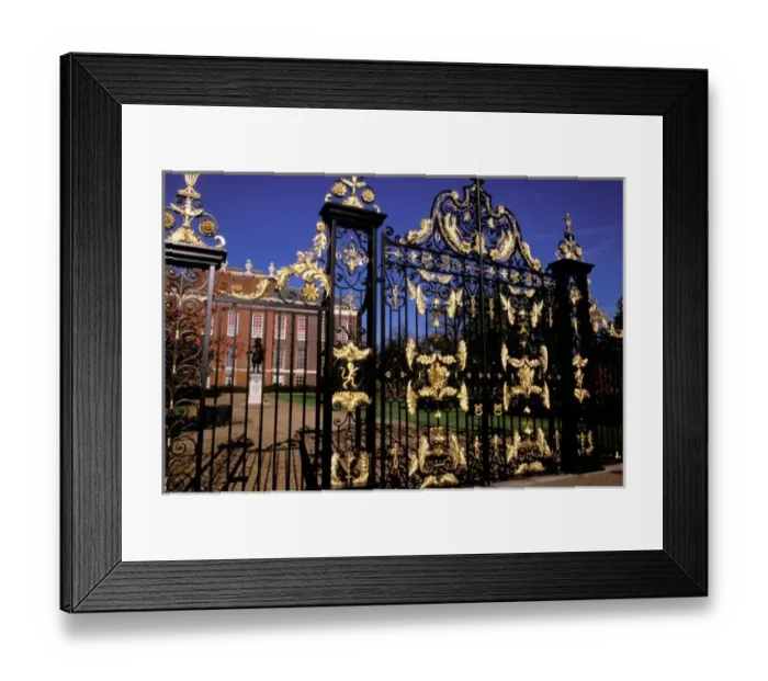 Framed Print : Europe, England, London. Gilded gate outside of Kensington Palace Framed Print : Europe, England, London. Gilded gate outside of Kensington Palace