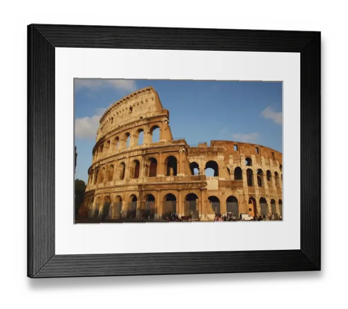 Framed Print : Roman Art. The Colosseum or Flavian Amphitheatre. Outside view. Rome. Italy Framed Print : Roman Art. The Colosseum or Flavian Amphitheatre. Outside view. Rome. Italy
