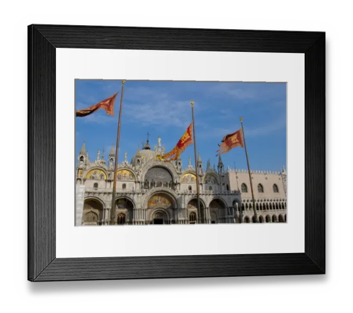 Framed Print : Italy, Venice, St. Marks Basilica in St. Marks Square, Unesco World Heritage