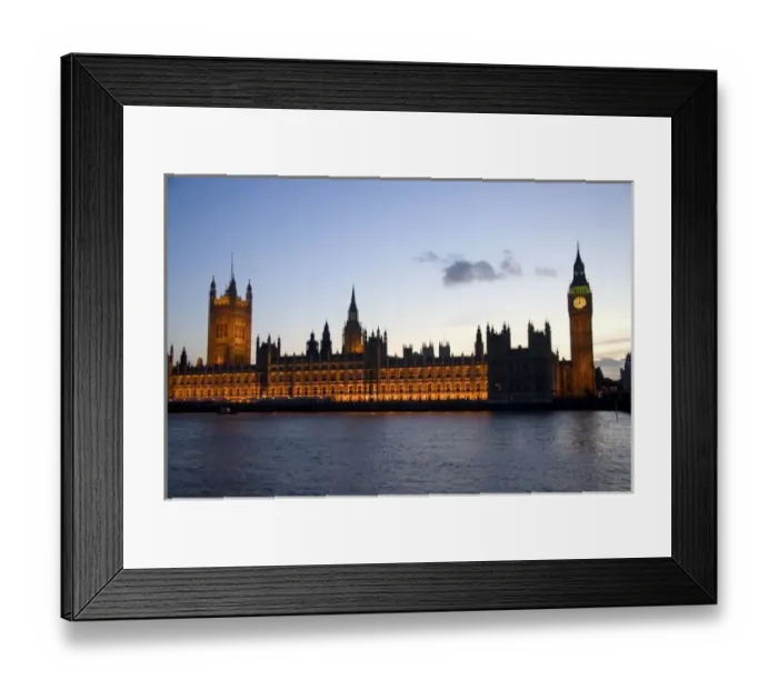 Framed Print : Big Ben and the Houses of Parliament in the city of London, England