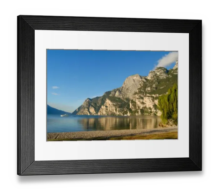 Framed Print : Italy, Riva del Garda, Lake Garda, Mount Rocchetta
