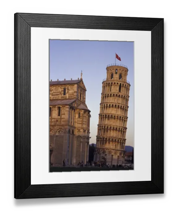 Framed Print : Italy, Tuscany, Pisa Leaning Tower of Pisa and cathedral