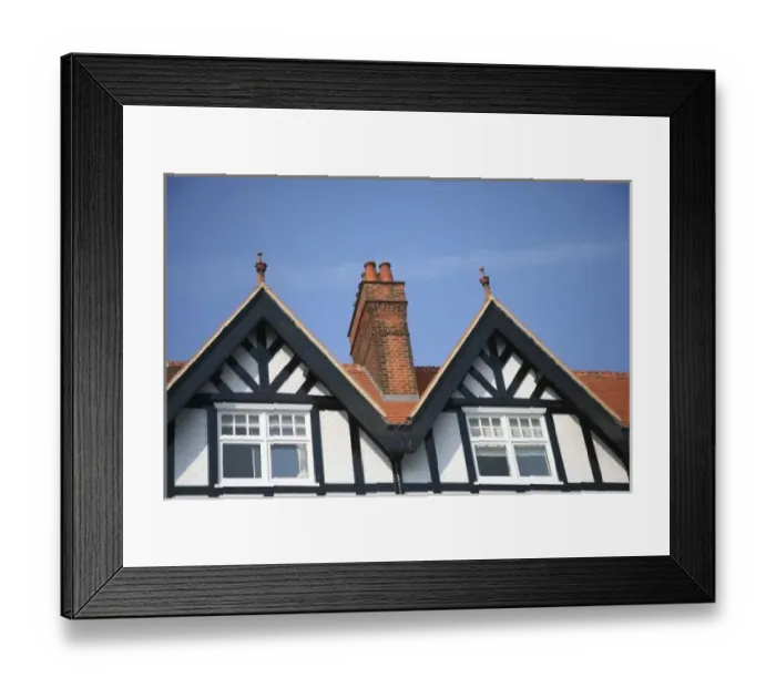 Framed Print : Colorful Oxford gabled houses, Oxford, England Framed Print : Colorful Oxford gabled houses, Oxford, England