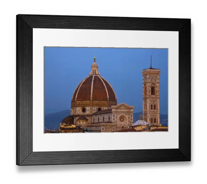 Framed Print : Dome of Santa Maria del Fiore Cathedral in warm evening light, Florence, Italy